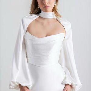 Watters Leora Jacket Detachable Wedding Sleeves
